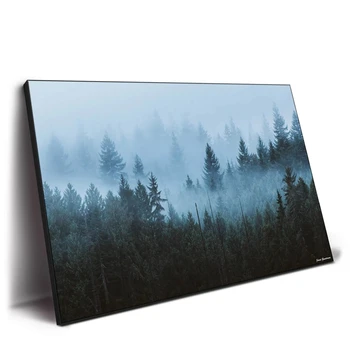 Nevoeiro Floresta na Primavera de Tela Pintura Paisagem natural Arte de Parede Imprime a Imagem para a Sala de Decoração do Escritório Cartaz