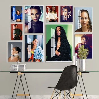 Alicia Keys Estrelas Cartaz Impressão De Arte Atriz Parede A Imagem Do Cantor De Música, Tela De Pintura, Sala De Estar Decoração De Casa