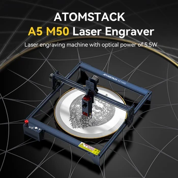 ATOMSTACK A5 M50 40W gravação a Laser CNC Máquina de Corte com 410x400mm Área de gravação 5.5 W Foco Fixo-Ultra-Fino do Laser