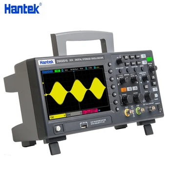 Hantek Osciloscópio Digital DSO2C10 2D15 2D10 2C15 2-Canal, 25MHz Gerador de Sinais; Resolução: 8 Bits, Taxa de Amostragem de 1 GSa/S