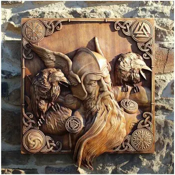 Grego antigo deus Odin, Loki padrão Viking mito ícone pingente deusa Freya Acrílico de enfeites para decoração de parede, decoração presente