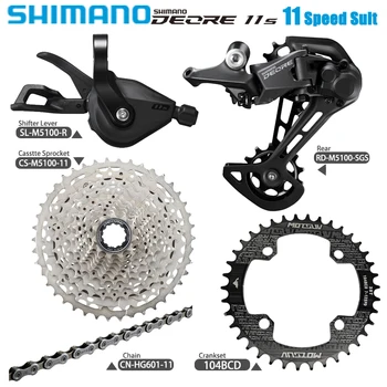 Shimano Deore M5100 Grupo 11V Desviadores Terno para o Mountain Bike 42T 51T CS-M5100 Casstte HG601 Cadeia de Peças Kit Completo