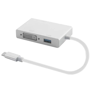 4 Em 1 do Tipo C-HDMI-USB 3.0 Adaptador de USB-C-Hub para Mac OS Para Windows 10 8.1 8 Para MacBook Pro Multi-Adaptadores de porta