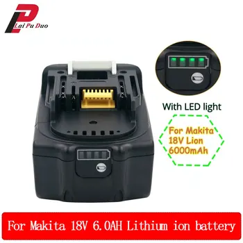Para Makita BL1830 18V 6000mAh Bateria do Li-íon BL1840 BL1850 BL1830 BL1860B LXT 400