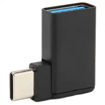 USB para o Tipo de Adaptador ca de 90 Graus de Fêmea para Macho Plug and Play USB para USB C Conector Adequado para Laptop PC Consola de jogos