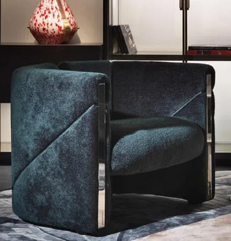 Italiano luz de luxo, sofá, cadeira, sala de estar surround cadeira, varanda de lazer cadeira, designer de encosto da cadeira, única cadeira
