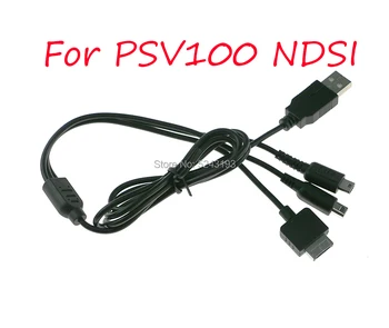 1pcs de alta qualidade 3 in1 Carregador USB Cabo de Carregamento de Cabos para Nintendo NDSL / NDSI NDS XL 3DS / psv1000