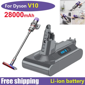 2023 Dyson V10 SV12 Bateria Recarregável De 25,2 V 28000mAh para Dyson V10 Absoluta Substituível Fofo Aspirador de pó Ciclone Bateria