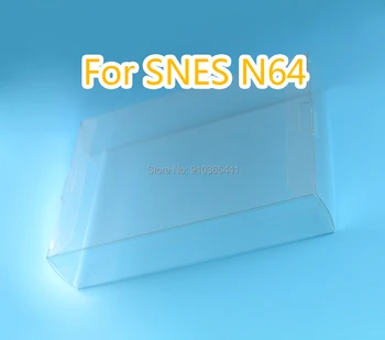 10pcs Limpar caixa do Jogo Caso Protetor para SNES Para N64, jogos CIB de plástico PET transparente Protetor de caso para Nintend jogo de caixas de