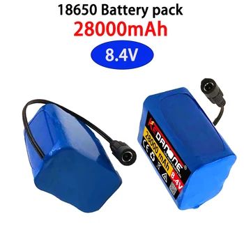 8,4 V (7,4 V) 28Ah (28000mAh) 18650 bateria de lítio-ion bateria recarregável para a bicicleta, farois de LED, brinquedos
