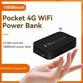 4G LTE Carregador Portátil Roteador 10000mAh Tipo-C USB Hotspot PW100 o Banco Móvel do Poder Pocket WiFi Mini para o Escritório de Negócios em Rede