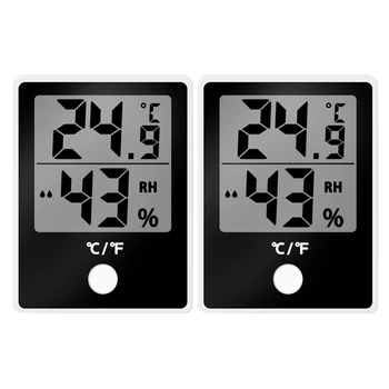 2pcs do Higrómetro do Termômetro de Temperatura e Medidor de Umidade Monitor Hygrothermograph com 0 a 50℃ e Umidade 20-95%