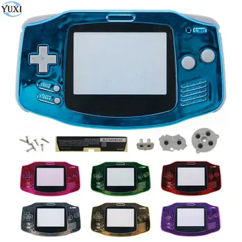 YuXi Conjunto Completo de Substituição de Habitação Shell Case Para Gameboy Advance Com Borracha Condutora Pad Botões Para GBA Console