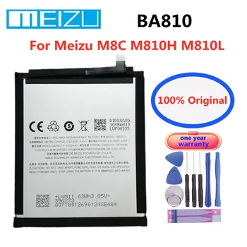 Novo 100% Original MEIZU BA810 Bateria de Substituição Para o MEIZU M8C M 8C M810H M810L Telefone Inteligente Móvel Recarregáveis, Baterias+Ferramentas