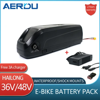 AERDU 48V 54.6 V 10Ah-17.5 Ah HaiLong 18650 Nova bateria de Li-lon Bateria de Lítio para Scooter Elétrica E-bike Com 30A BMS MH1 35E