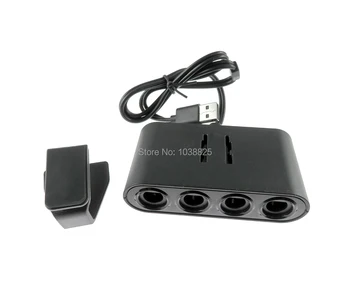 Quente Para Gamecube Controller Adapter 4 Porta USB Para Gamecube NGC Controlador de Adaptador Para Nintendo Opção/Wii U /PC 3in1
