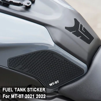 Para a Yamaha MT-07 MT07 MT 07 de 2021 2022 Moto Protetor antiderrapante Tank Pad Adesivo de Gás Joelho de Aderência a Tração do Lado do Decalque