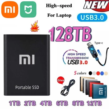 Xiaomi Mijia Portátil HDD SSD de 1TB e 2TB de disco Rígido Externo de 2 tb 4 TB Unidades de Estado Sólido 500GB de Disco Rígido USB 3.1 4TB SSD Para o Portátil