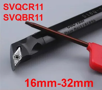 1PCS 16mm 20mm 25mm 32mm SVQCR11 SVQCR16 SVQCL11 SVQCL16 SVQBR11 SVQBR16 SVQBL16 a Direita/Mão Esquerda Torno de desvio de CNC ferramentas