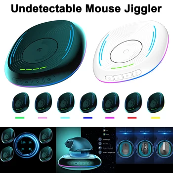 Indetectável Mouse Jiggler Automática Mouse de Computador Motor com Timer ON/Off RGB Luzes Driver-Free Mantém Acordado Computador