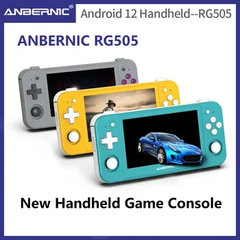 ANBERNIC RG505 Consola de jogos Portátil, 4.95 Polegadas Touch Screen Android 12 Portátil da Consola de jogos de Vídeo De 2,4 G/5G wi-Fi Bluetooth 5.0