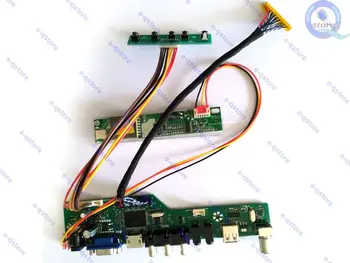 e-qstore:Reutilizar Reutilizar LT141X7-124 Painel de Exibição da Tela para o Monitor Externo-LCD Lvds Driver de Controlador de Placa de Conversor de Diy Kit