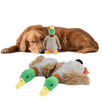 Cão Mastigar Brinquedos Do Luxuoso Bonito Pato Som De Brinquedo De Pelúcia Squeaky Animal Squeak Brinquedo Do Cão Limpeza De Dentes De Cão Mastigar Brinquedos De Corda