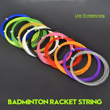 18LBS-26LBS Cadeia de caracteres de Badminton de Alta Elasticidade, Resistência ao Desgaste de Raquete de Badminton de Substituição Linha de 0,73 MM*10M