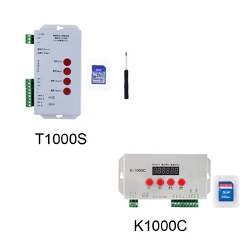 K-1000C (T-1000 Atualizada) controlador de K1000C WS2812B,WS2811,APA102,T1000S WS2813 LED 2048 Pixels Programa Controlador de DC5-24V
