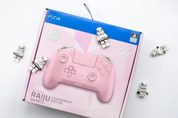 Original Razer Raiju Tournament Edition Quartzo cor-de-Rosa Gamepad Bluetooth sem Fio / com Fio Duplo modo do Controlador de Jogos para o PS4 PC TV