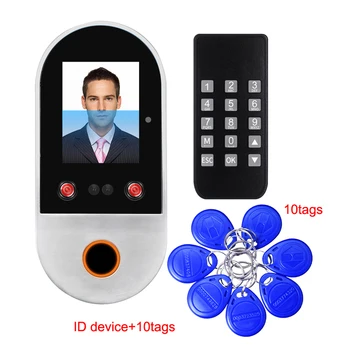 Metal de Proximidade RFID 125KHz Biométrico de Reconhecimento facial de Controle de Acesso de Dispositivo com Horário de Atendimento