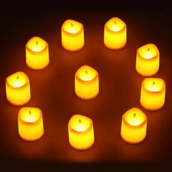 24pcs Eletrônico Velas de Plástico Ambiente Seguro e Amigável, Romântico Flameless LED Luzes de Chá para o Casamento