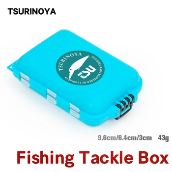 TSURINOYA 10 Compartimentos de Pesca Caixas de Atrair Ganchos Caso de Armazenamento Mini Acessórios de Pesca de Caixa Independentes, Com Espaço