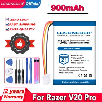 LOSONCOER 900mAh Bateria Para Razer V2 PRO /V2PRO Mouse sem Fio Bateria