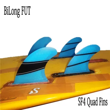 BiLong Futuros Prancha Quilha Fin Quilhas SF4 Quad Fin de Surf de Fin de Surf de Esportes de Água em Fibra de Vidro de Desempenho do Núcleo de Barbatanas