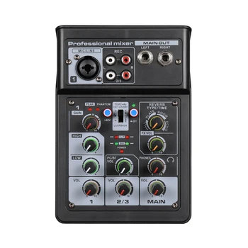 3 Canal do Mixer de Áudio BT Estéreo Digital da Placa de Som do Console do Sistema DSP Efeito de Cena OTG Função e placa de Som XLR de Entrada RCA
