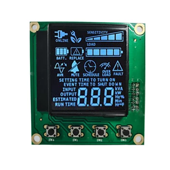 VA Negativo HT1621 7 segmentos, Tela Elétrica de Aplicações UPS Inversor Display LCD Módulo de